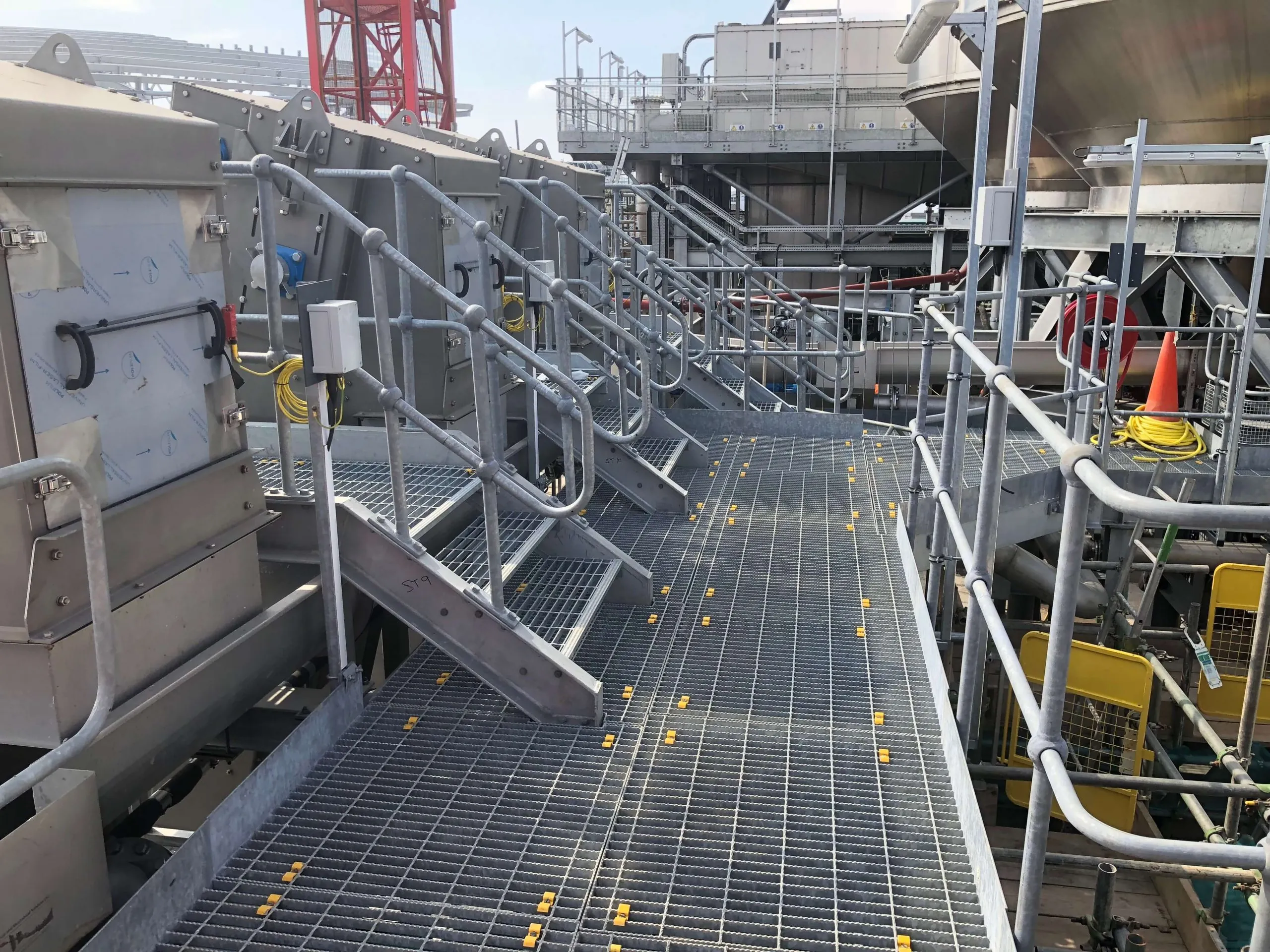 Galvanised steel access platform and mezzanine floor