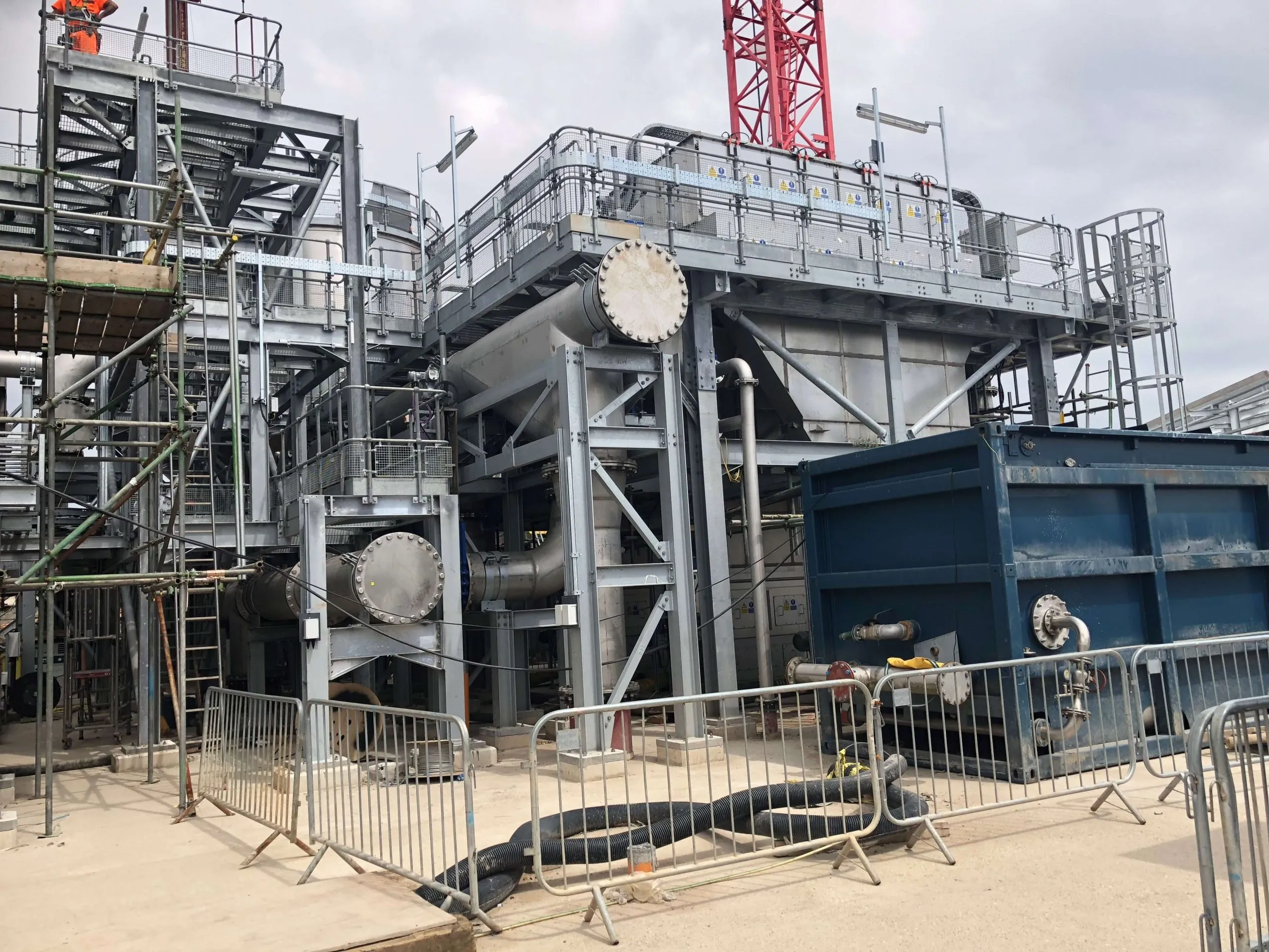 Steel structure fabricated for a Southampton water treatment site