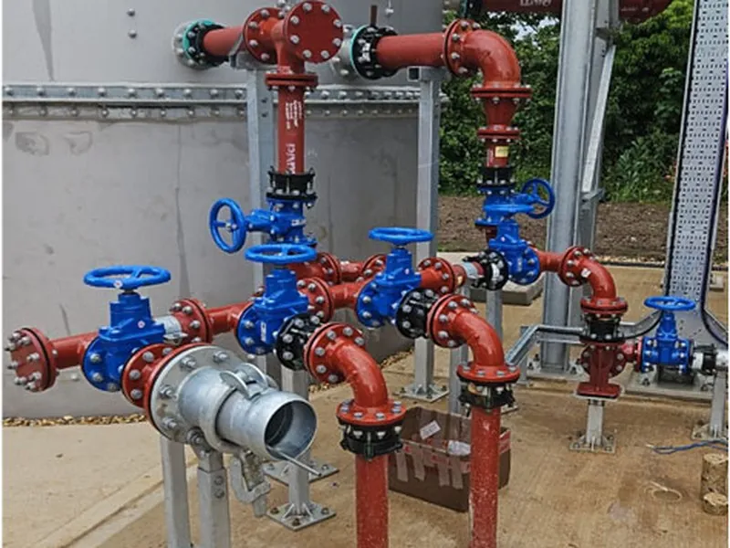 Process pipework installation at Aldermaston STW