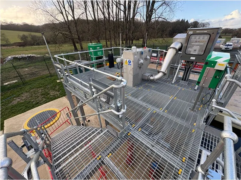 Steel access steelwork at Hampstead Norreys STW for Thames Water