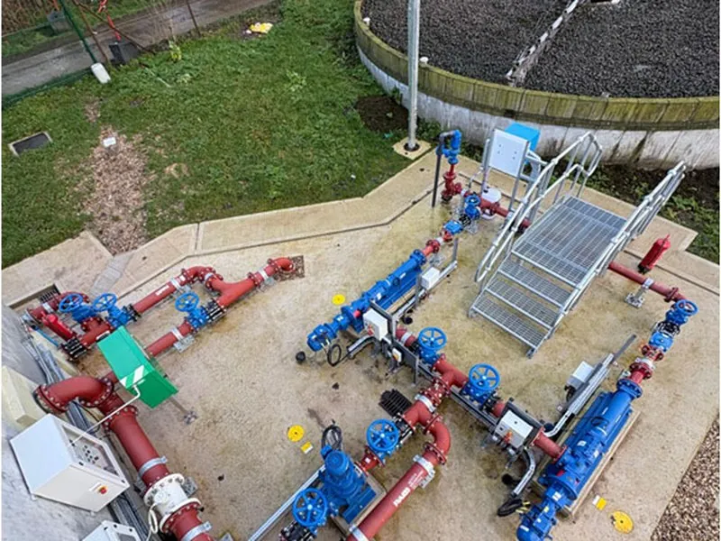 Valves and pipework installed at Hampstead Norreys STW