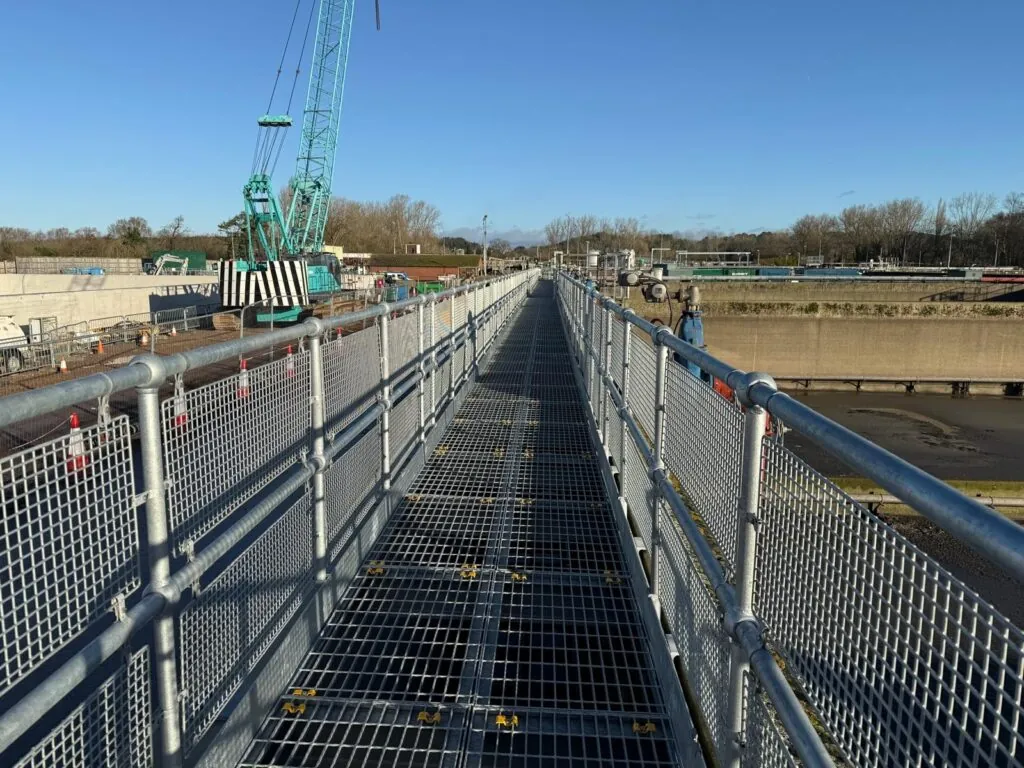 Completed 60m access bridge walkway at Holdenhurst WRC