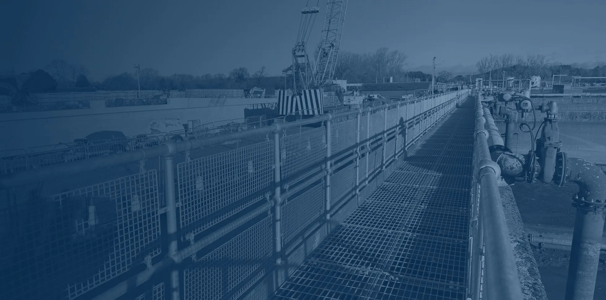 Woodhams engineers on site at a water treatment works
